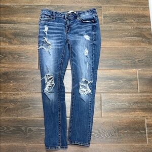 Daytrip Distressed Blue Skinny Jeans